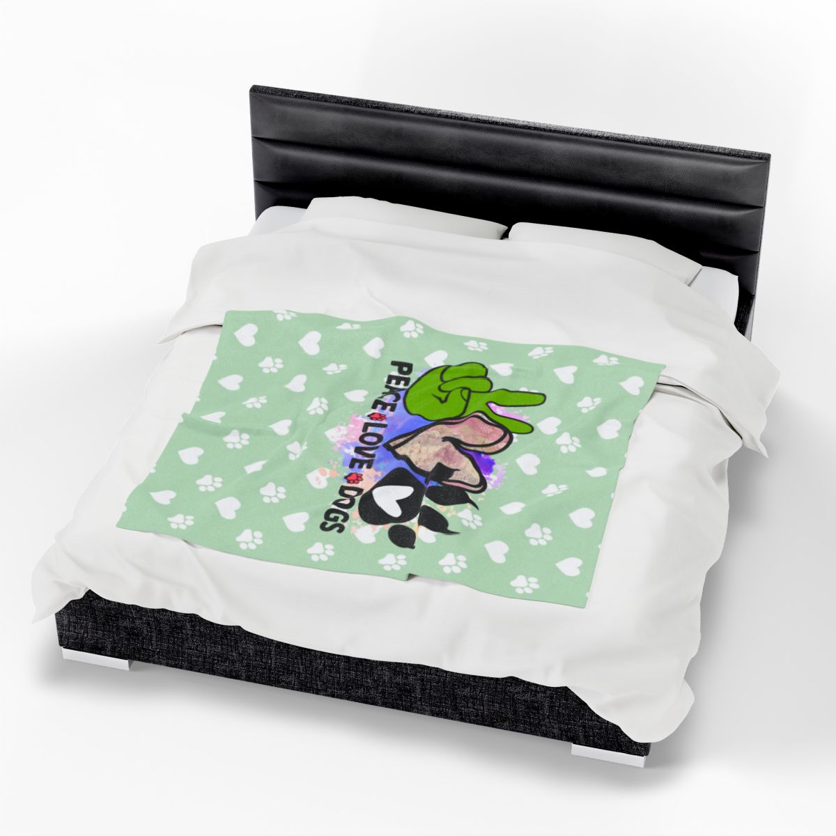 Peace Love Dogs Blanket – Soft & Cozy Gift for Dog Lovers