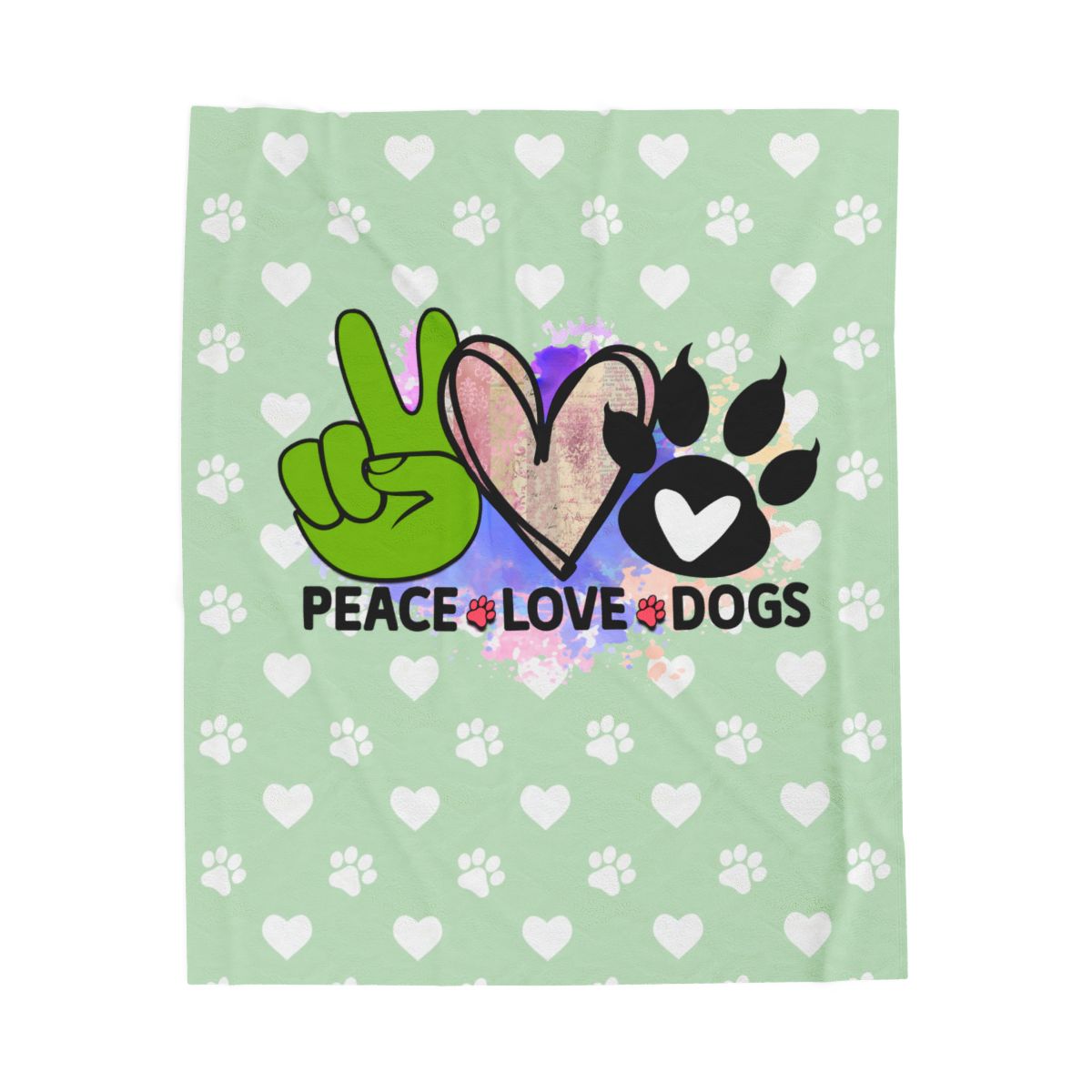 Peace Love Dogs Blanket – Soft & Cozy Gift for Dog Lovers