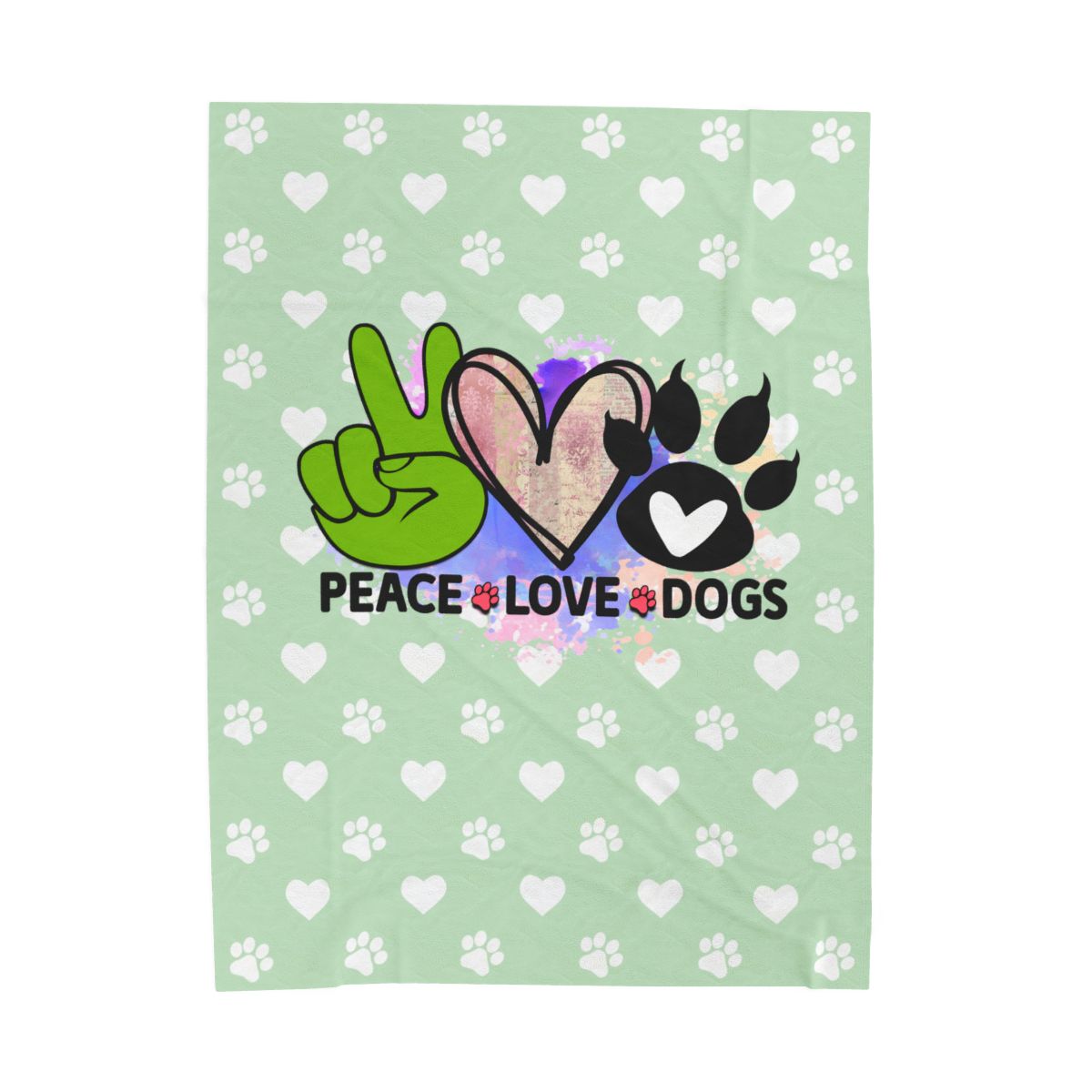 Peace Love Dogs Blanket – Soft & Cozy Gift for Dog Lovers