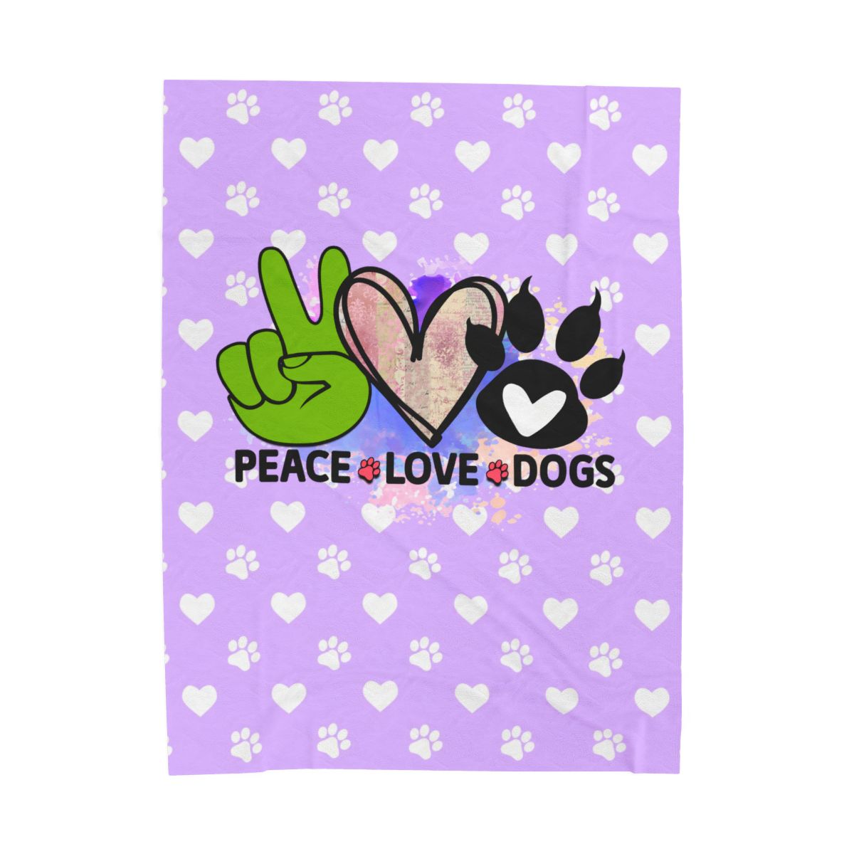 Peace Love Dogs Blanket – Soft & Cozy Gift for Dog Lovers