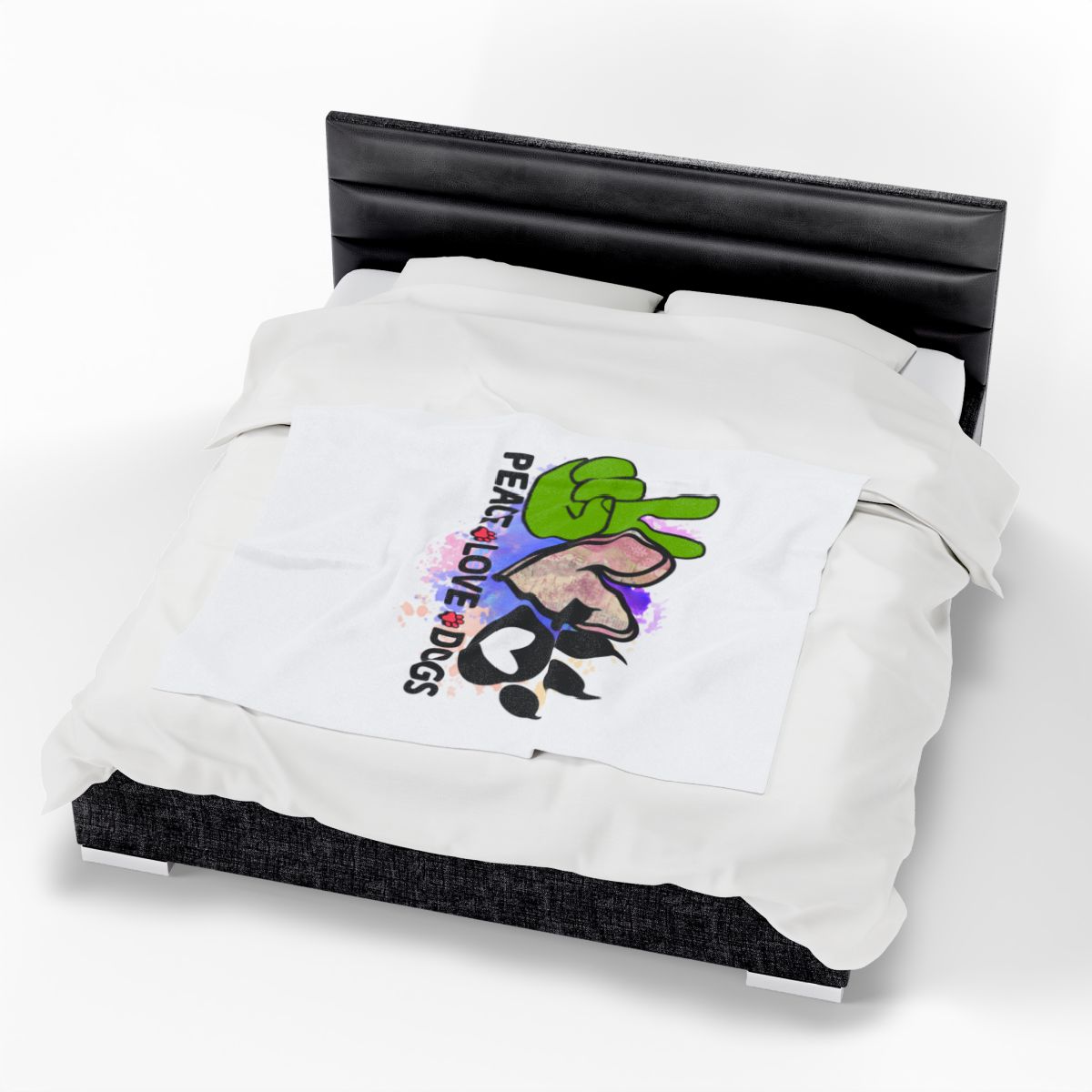 Peace Love Dogs Blanket – Soft & Cozy Gift for Dog Lovers