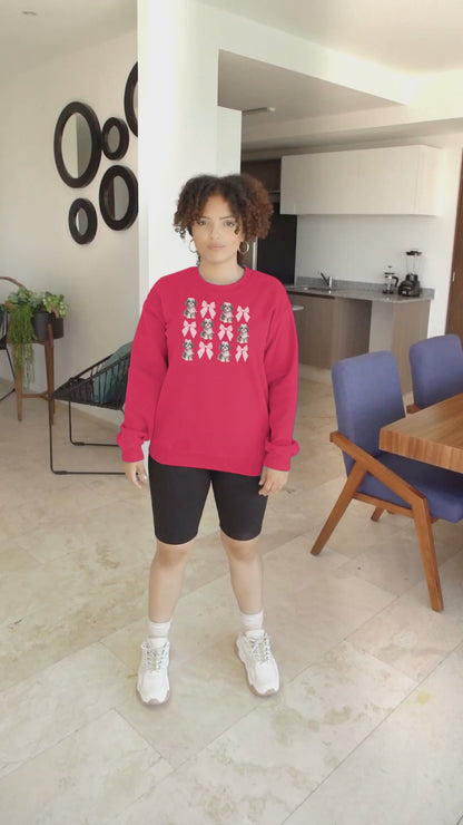 Shih Tzu With Pink Bows Sweatshirt – Perfect for Dog Lovers
