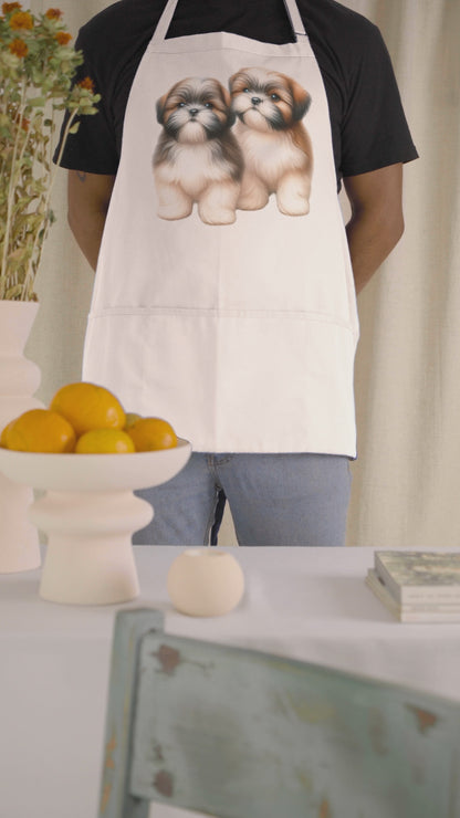 Two Babies Shih Tzu Apron – Perfect Gift for Dog Lovers and Owners