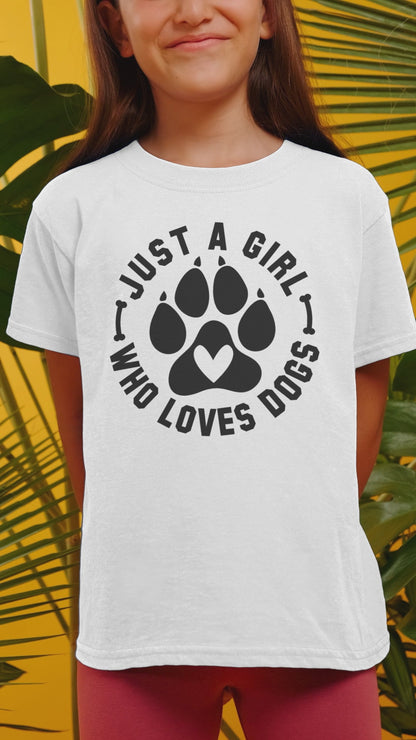 Just a Girl Who Loves Dogs - Youth Short Sleeve Tee