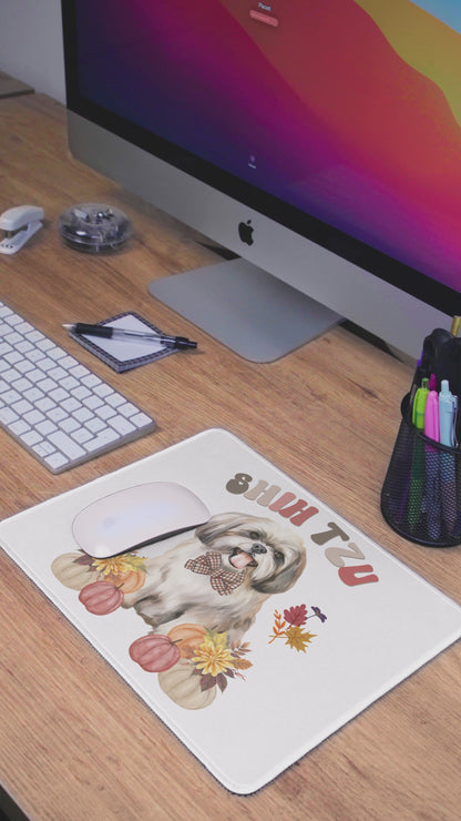 Shih Tzu In Fall Mouse Pad