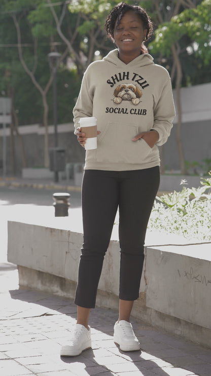 Shih Tzu Social Club Hoodie – Perfect Gift for Shih Tzu Lovers and Dog Moms