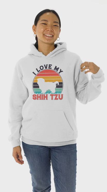 I Love My Shih Tzu With Rainbow Hoodie – Cute & Cozy Gift for Dog Moms