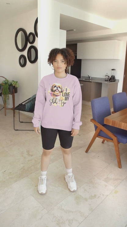 I Love My Shih Tzu Sweatshirt – Perfect Gift for Dog Lovers