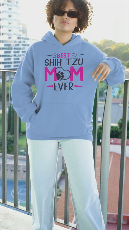Best Shih Tzu Mom Ever Hoodie – Cozy Gift for Dog Moms and Shih Tzu Lovers