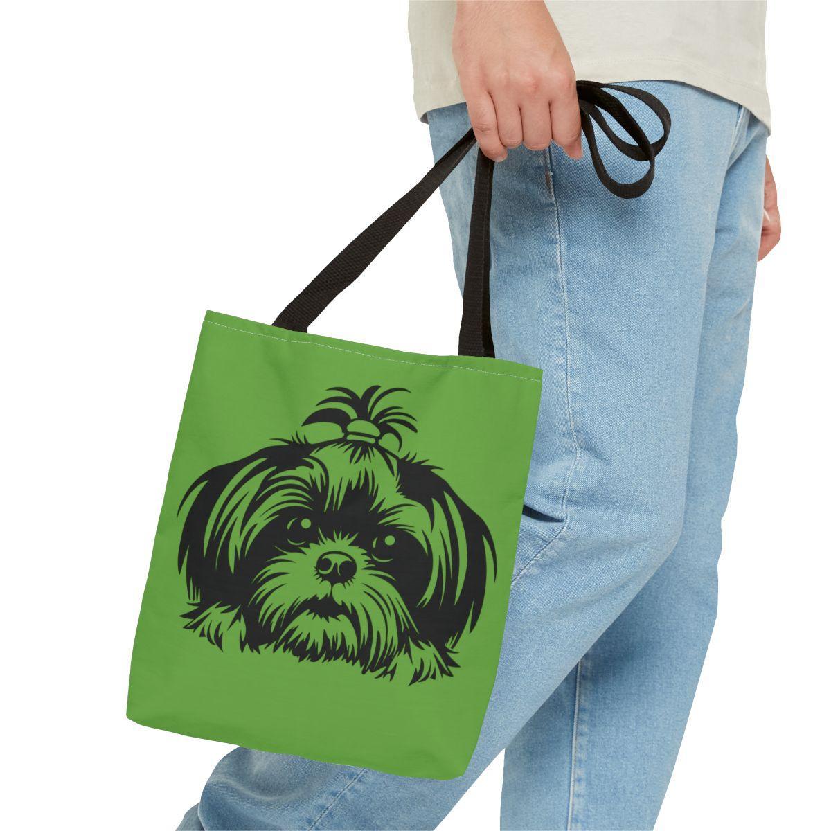 Shih-Tzu-Black-and -White-white-Tote Bag - Shih Tzu Gifts
