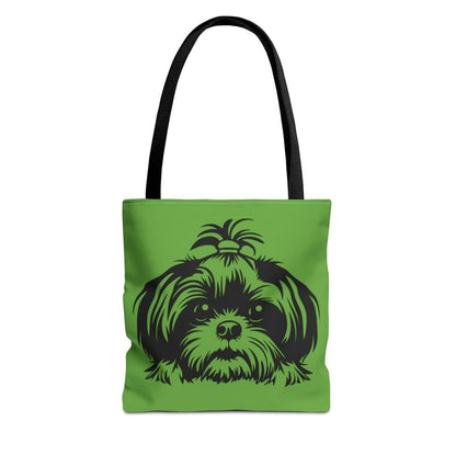 Shih-Tzu-Black-and -White-white-Tote Bag - Shih Tzu Gifts