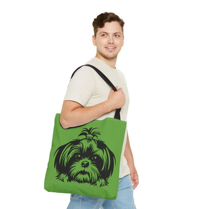 Shih-Tzu-Black-and -White-white-Tote Bag - Shih Tzu Gifts