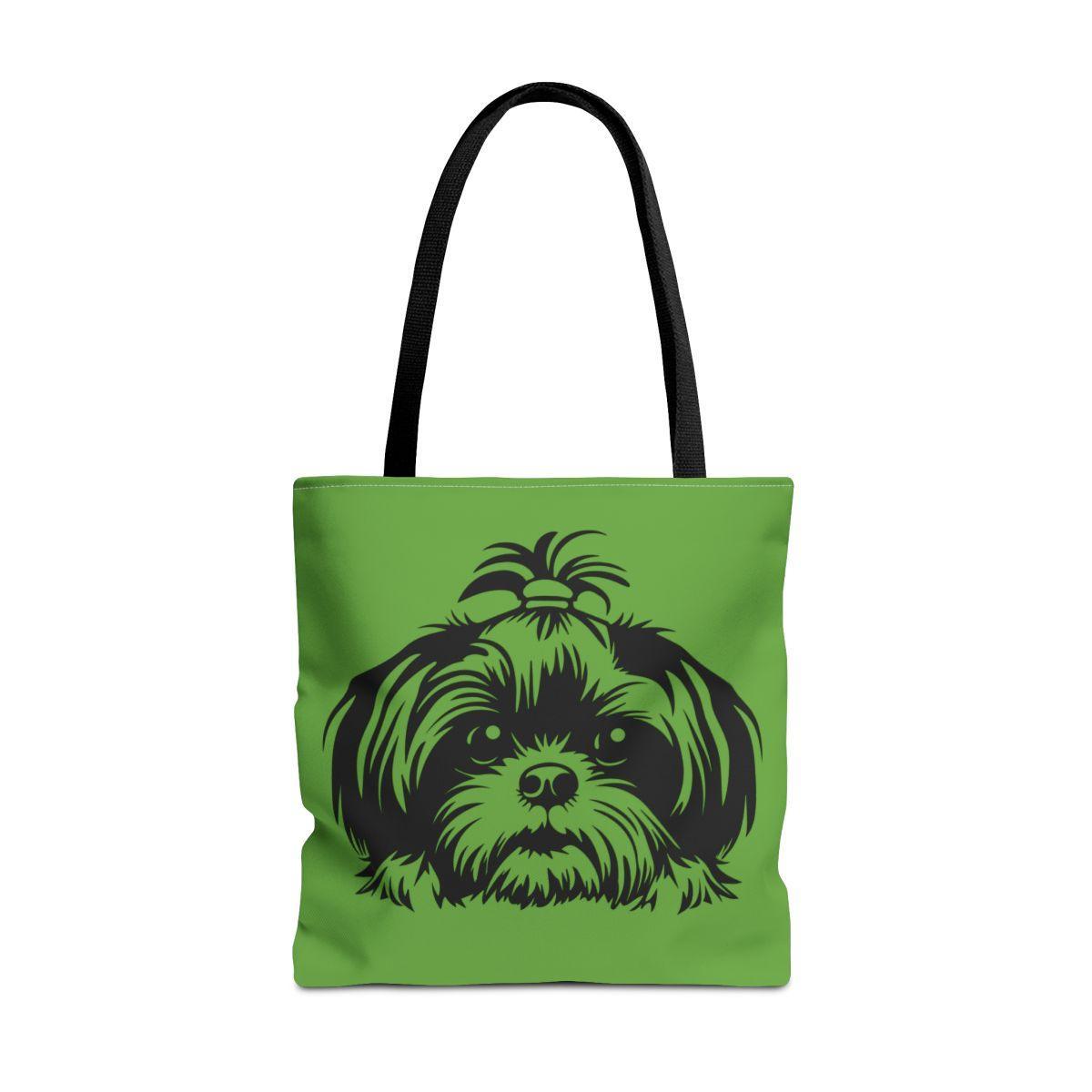 Shih-Tzu-Black-and -White-white-Tote Bag - Shih Tzu Gifts