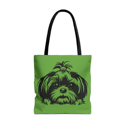 Shih-Tzu-Black-and -White-white-Tote Bag - Shih Tzu Gifts