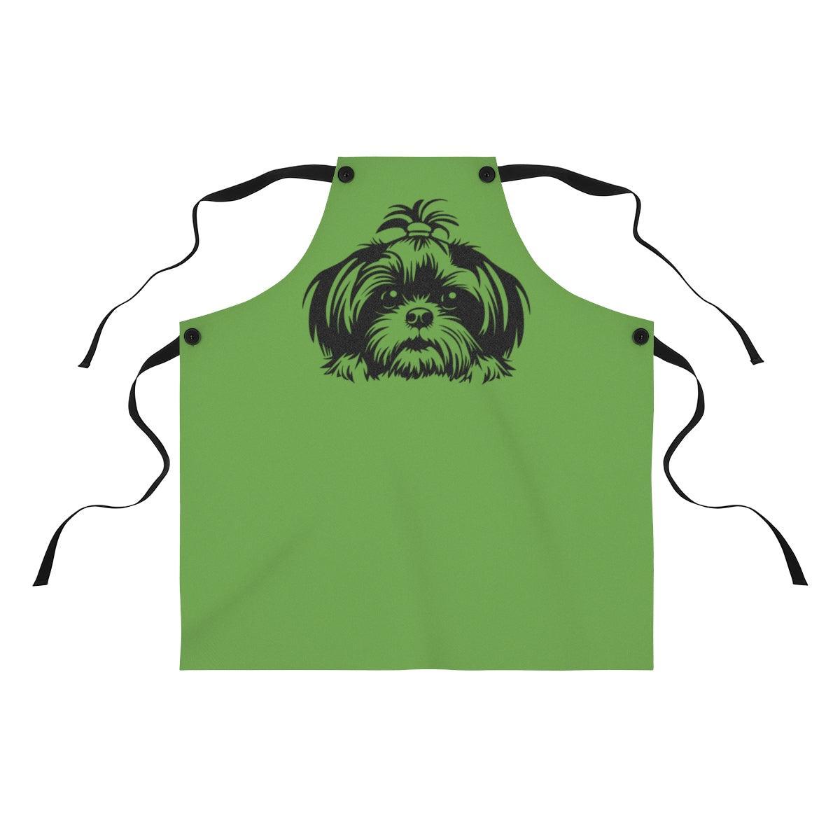 Shih-Tzu-Black-and-White-white-Apron - Shih Tzu Gifts