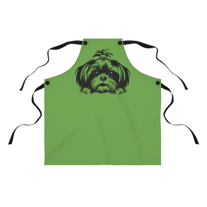 Shih-Tzu-Black-and-White-white-Apron - Shih Tzu Gifts