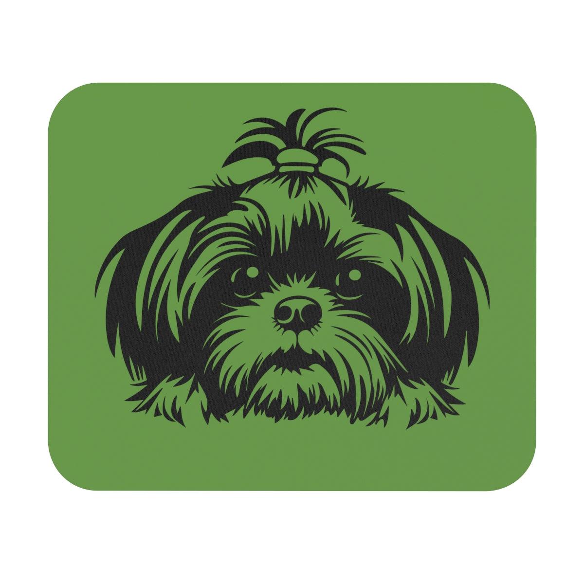 Shih-Tzu-Black-and White-white- Mouse Pad (Rectangle) - Shih Tzu Gifts