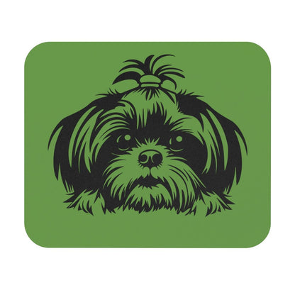 Shih-Tzu-Black-and White-white- Mouse Pad (Rectangle) - Shih Tzu Gifts
