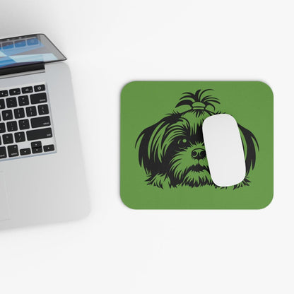 Shih-Tzu-Black-and White-white- Mouse Pad (Rectangle) - Shih Tzu Gifts