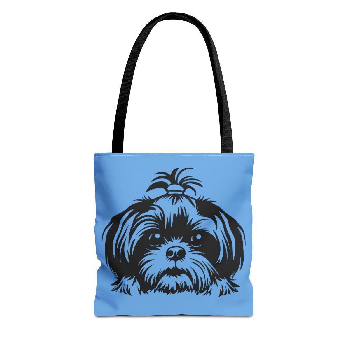 Shih-Tzu-Black-and -White-white-Tote Bag - Shih Tzu Gifts