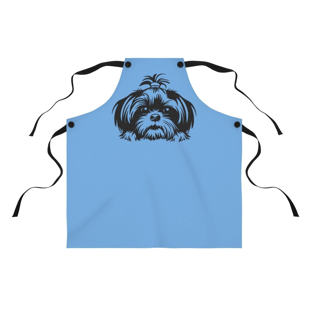 Shih-Tzu-Black-and-White-white-Apron - Shih Tzu Gifts