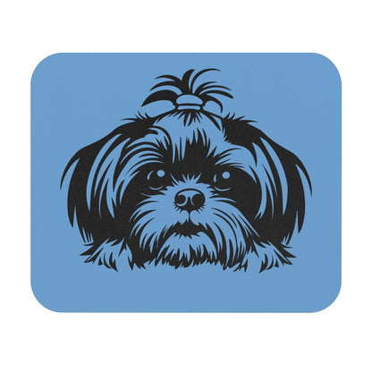 Shih-Tzu-Black-and White-white- Mouse Pad (Rectangle) - Shih Tzu Gifts