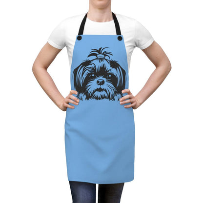 Shih-Tzu-Black-and-White-white-Apron - Shih Tzu Gifts