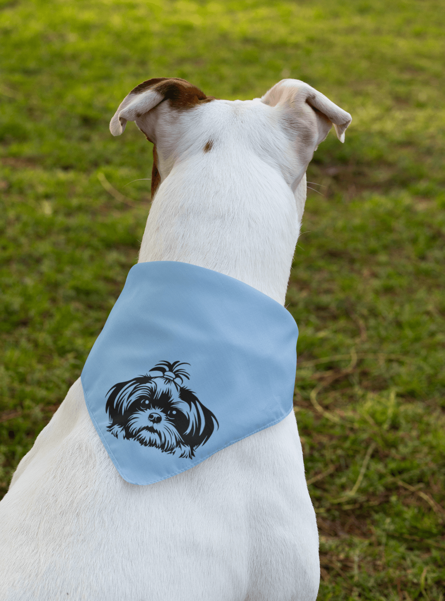 Shih-Tzu-Black-and White-white-Pet Bandana - Shih Tzu Gifts