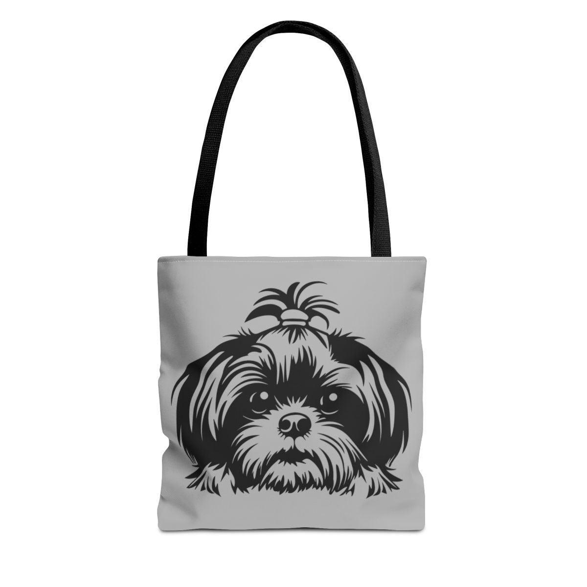 Shih-Tzu-Black-and -White-white-Tote Bag - Shih Tzu Gifts