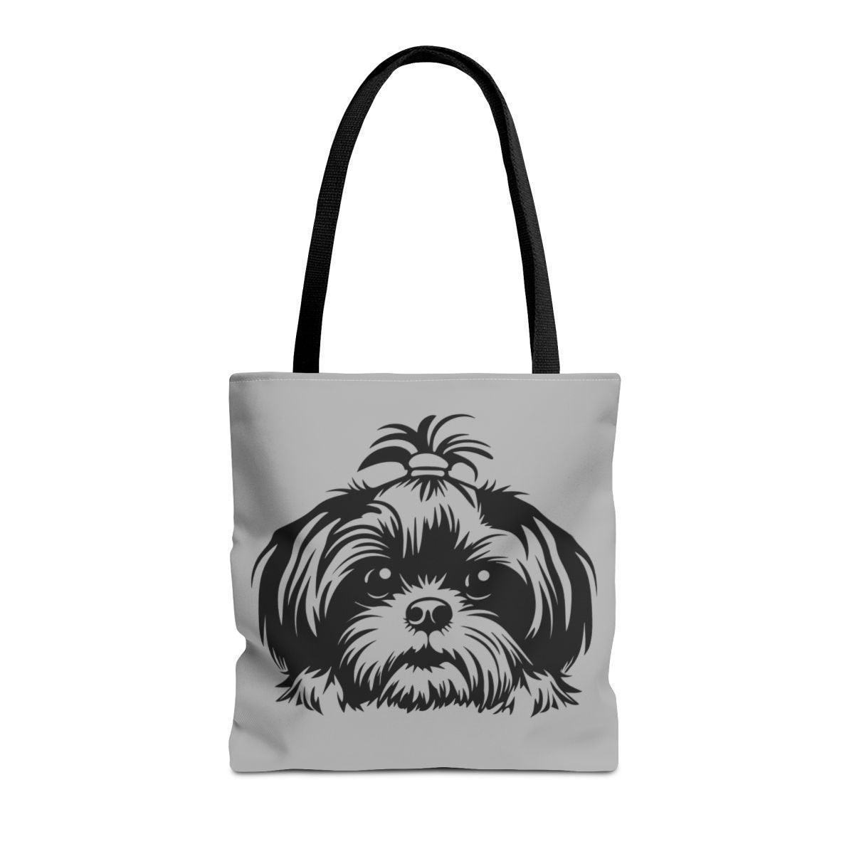 Shih-Tzu-Black-and -White-white-Tote Bag - Shih Tzu Gifts
