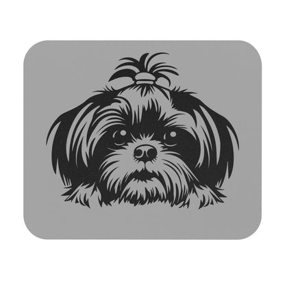 Shih-Tzu-Black-and White-white- Mouse Pad (Rectangle) - Shih Tzu Gifts