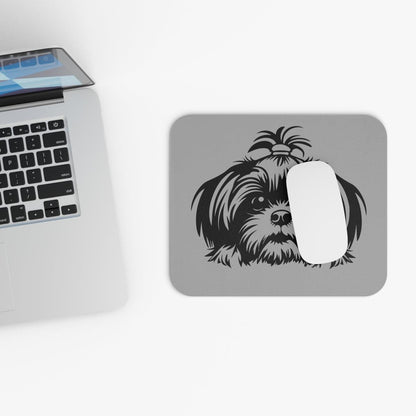 Shih-Tzu-Black-and White-white- Mouse Pad (Rectangle) - Shih Tzu Gifts