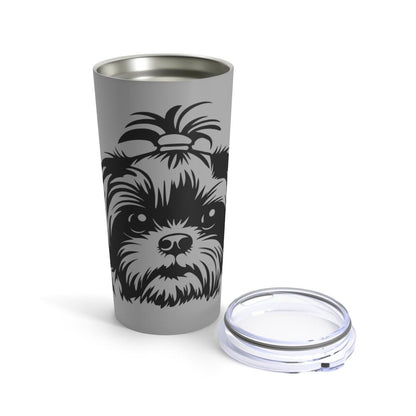 Shih-Tzu-Black-and-White-white-Tumbler 20oz - Shih Tzu Gifts