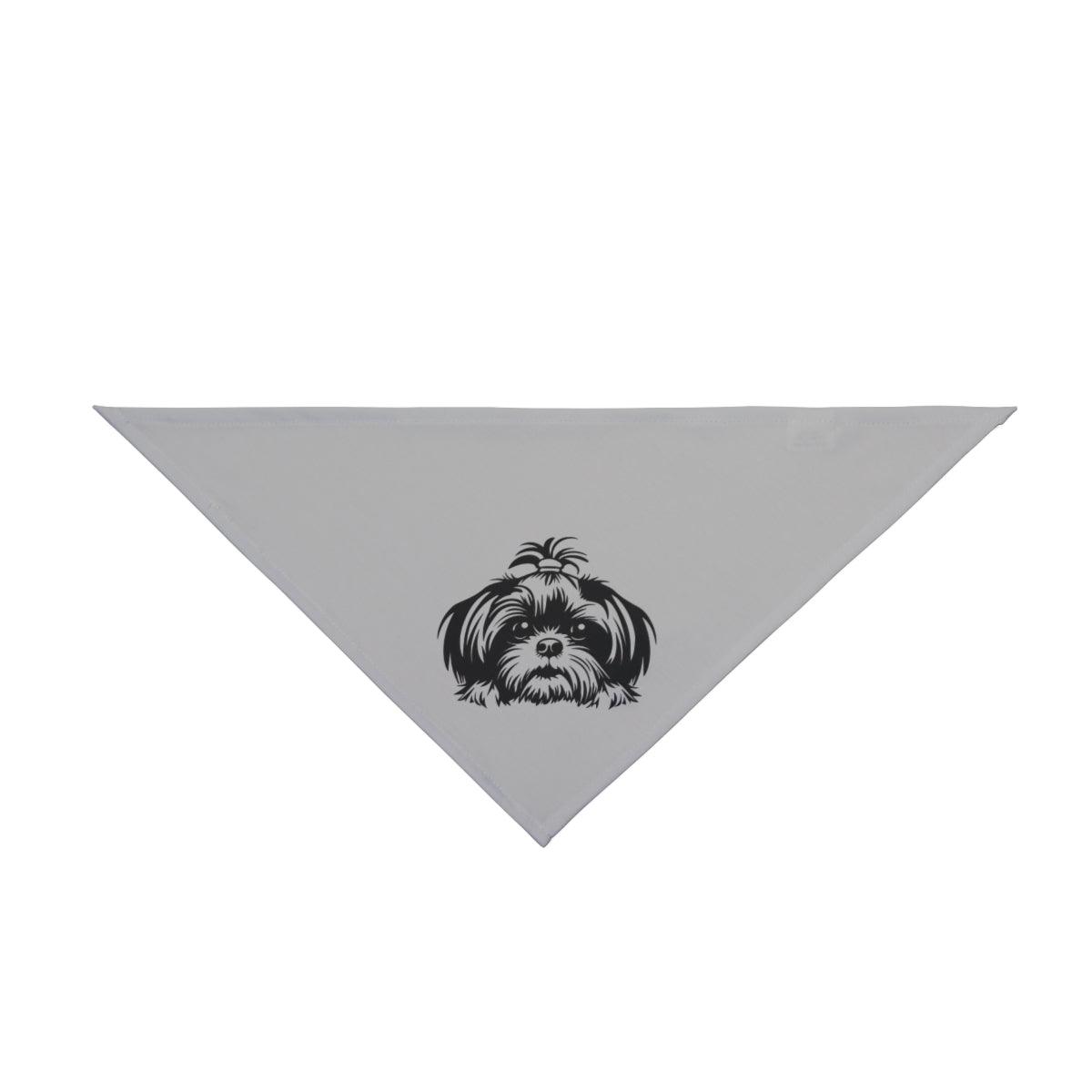 Shih-Tzu-Black-and White-white-Pet Bandana - Shih Tzu Gifts