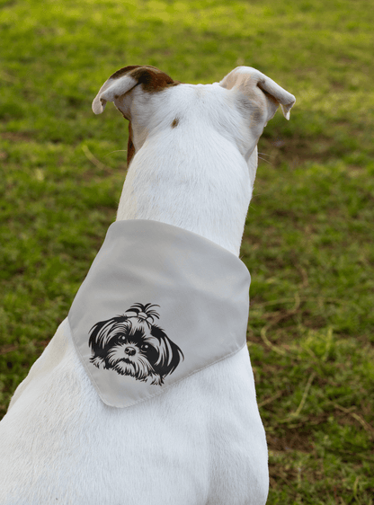 Shih-Tzu-Black-and White-white-Pet Bandana - Shih Tzu Gifts