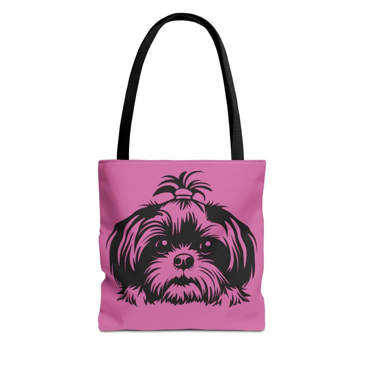 Shih-Tzu-Black-and -White-white-Tote Bag - Shih Tzu Gifts