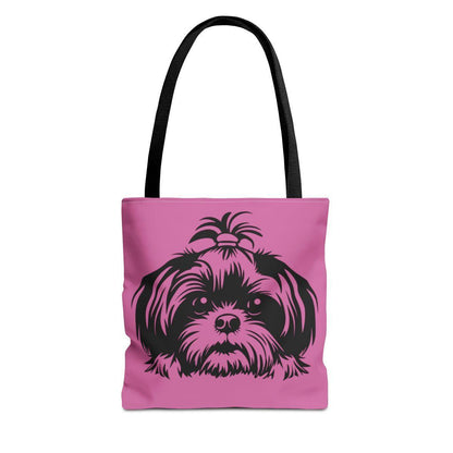 Shih-Tzu-Black-and -White-white-Tote Bag - Shih Tzu Gifts