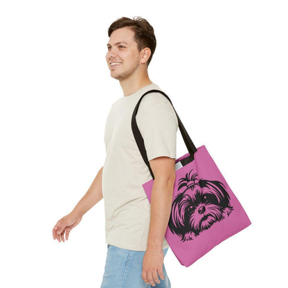 Shih-Tzu-Black-and -White-white-Tote Bag - Shih Tzu Gifts