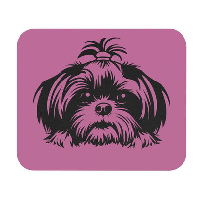 Shih-Tzu-Black-and White-white- Mouse Pad (Rectangle) - Shih Tzu Gifts