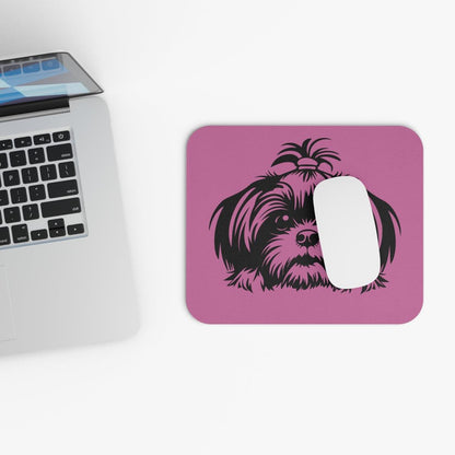 Shih-Tzu-Black-and White-white- Mouse Pad (Rectangle) - Shih Tzu Gifts