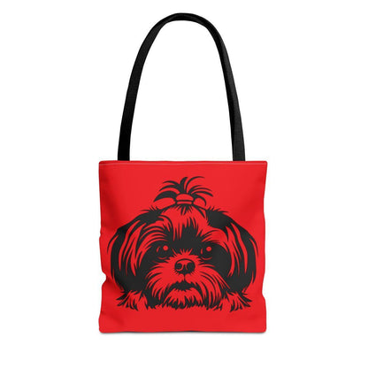 Shih-Tzu-Black-and -White-white-Tote Bag - Shih Tzu Gifts