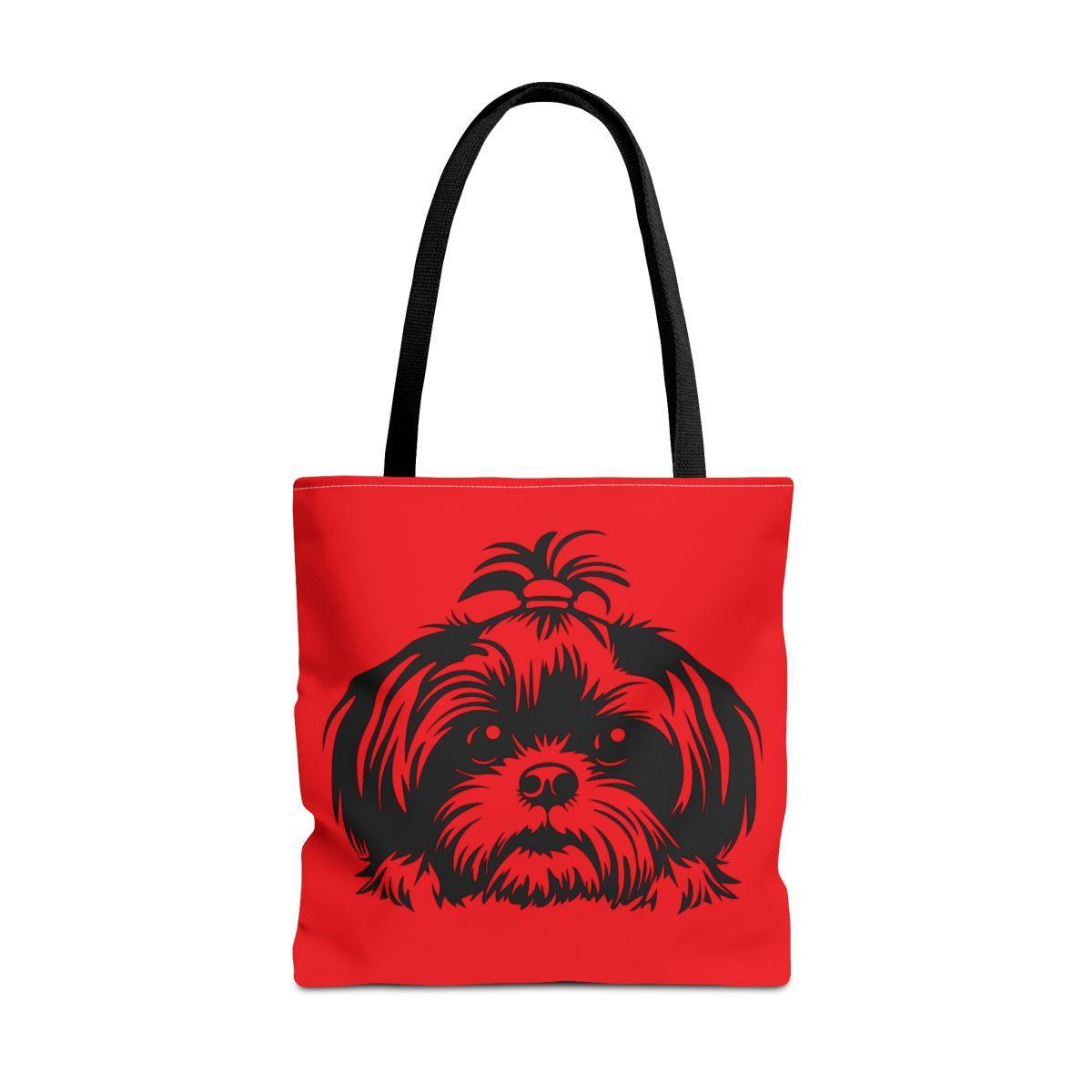Shih-Tzu-Black-and -White-white-Tote Bag - Shih Tzu Gifts