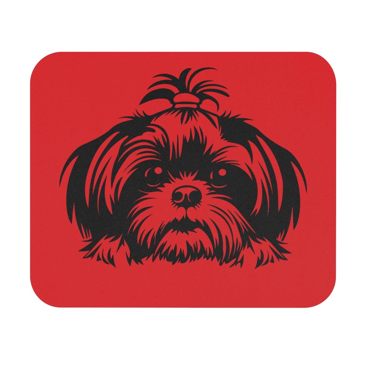 Shih-Tzu-Black-and White-white- Mouse Pad (Rectangle) - Shih Tzu Gifts