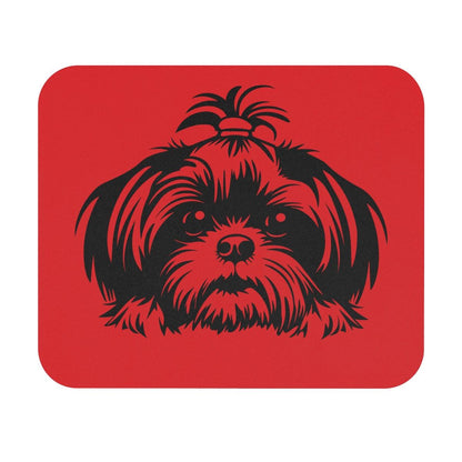 Shih-Tzu-Black-and White-white- Mouse Pad (Rectangle) - Shih Tzu Gifts