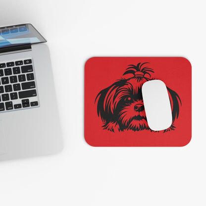 Shih-Tzu-Black-and White-white- Mouse Pad (Rectangle) - Shih Tzu Gifts