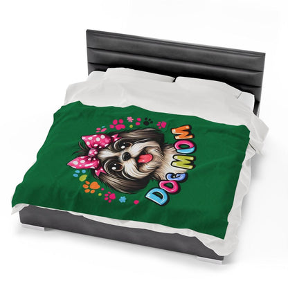 Shih Tzu Dog Mom Plush Blanket - Shih Tzu Gifts