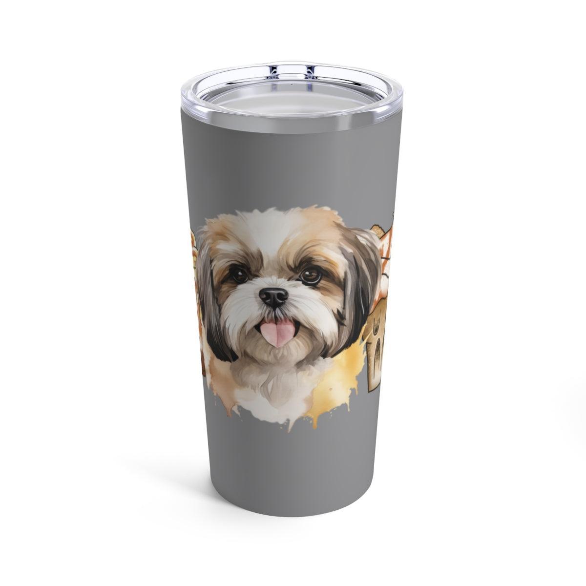 Shih Tzu With Ice Coffee Tumbler - Shih Tzu Gifts