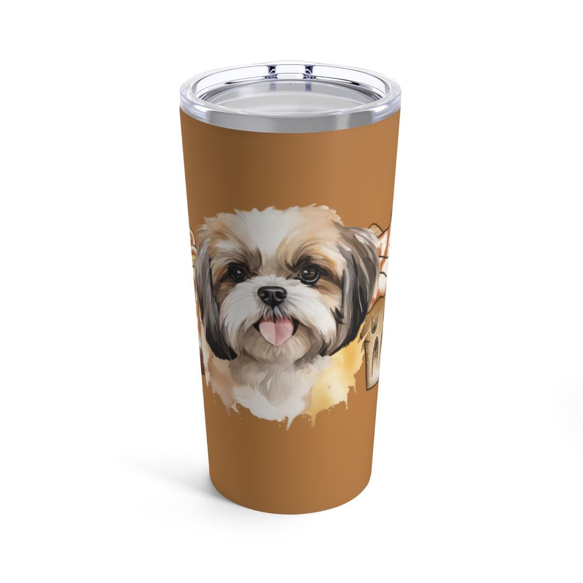 Shih Tzu With Ice Coffee Tumbler - Shih Tzu Gifts