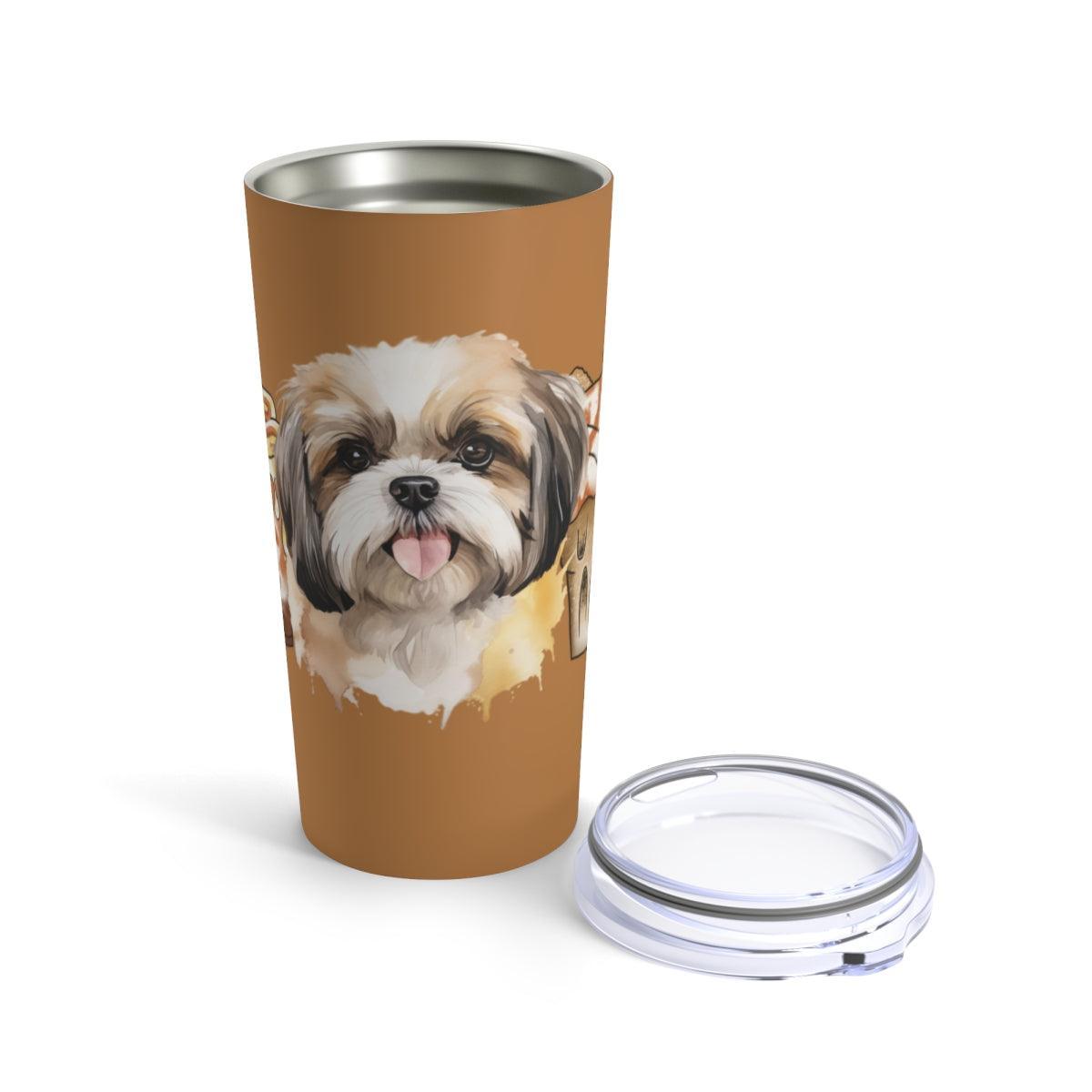 Shih Tzu With Ice Coffee Tumbler - Shih Tzu Gifts