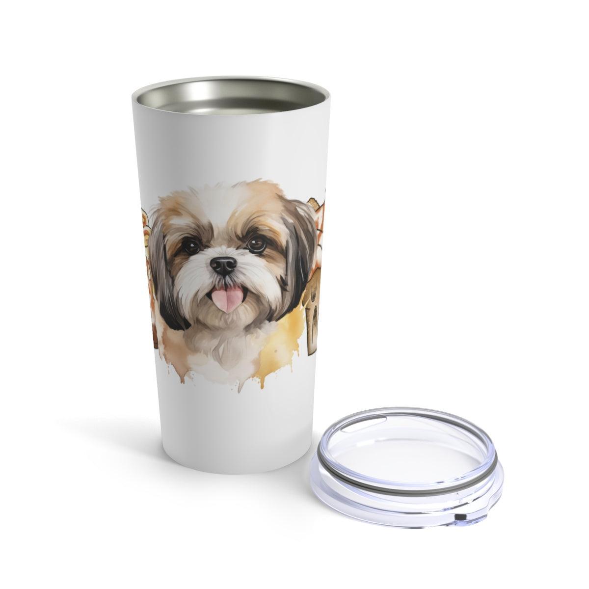 Shih Tzu With Ice Coffee Tumbler - Shih Tzu Gifts
